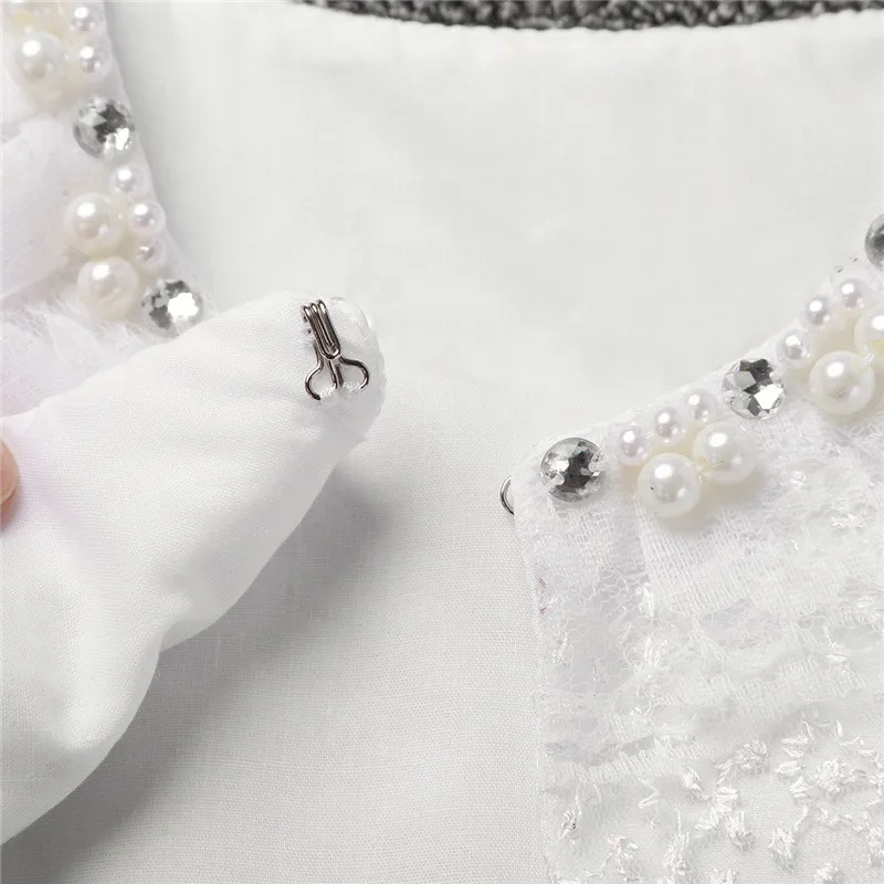 White Kids Girls Long Sleeve Lace Flower One Clasp Closure Bolero Shrug Cardigan Top Wedding Party Flower Girl Dress Wraps Cape