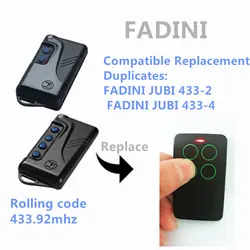 Бесплатная доставка FADINI JUBI 433-2, 433-4 433 2TR (JUBI маленький) плавающий код удаленного Управление Дубликатор передатчик гаражные ворота