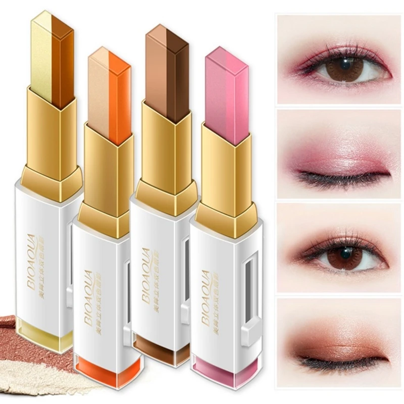 

Eyelid Two-Color Glitter Eyeshadow Easy To Dyed Durable Makeup Profesional Waterproof Cosmetics Matte Eye Shadow Make Up Palette