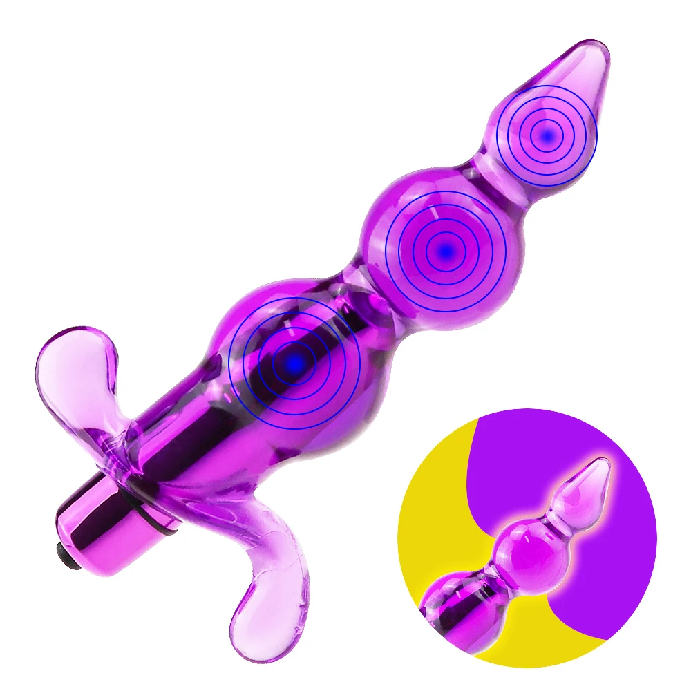 Powerful Jelly Anal Beads Vibrator 3 Prostate Massage Plug Butt Plugs G-spot Stimulator Sex Toy for Men Women Gay |