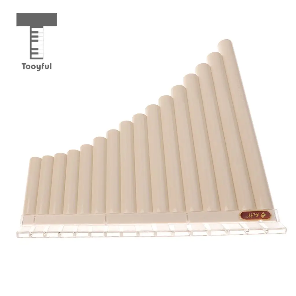 Tooyful Pan Flute 16 Pipes Beginner Woodwind Instrument Pan Pipes C Key Flauta Xiao