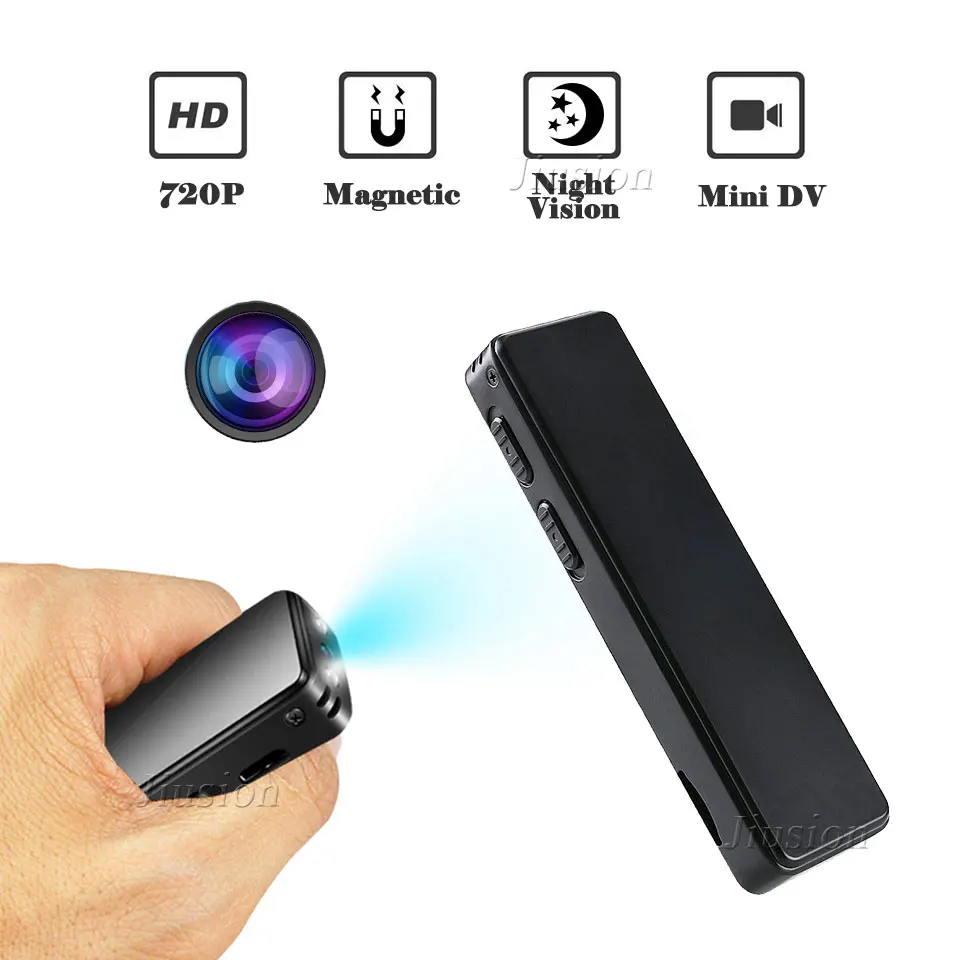 Мини камера HD 720P магнитная ручка Видео Диктофон активное шумоподавление