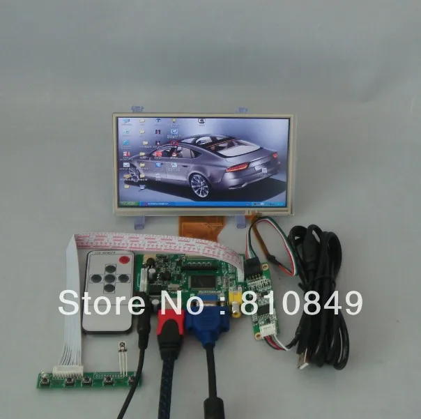 HDMI+VGA+2AV Controller board+6.5inch AT065TN14 800*480 Lcd panel+Touch Screen