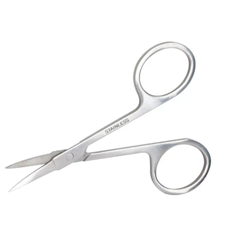 

1pc Fashion Eyebrow Scissor Silver Stainless Steel Makeup Eyebrow Scissor Curved Edge Professional Beauty Tool