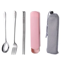 Special Offers Korean Portable Dinnerware Set Kid Student 304 Stainless Steel Tableware Set Cutlery Forks Spoon Chopsticks Kitchen Accessories Special Offers Korean Portable Dinnerware Set Kid Student 304 Stainless Steel Tableware Set Cutlery Forks Spoon Chopsticks Kitchen Accessories