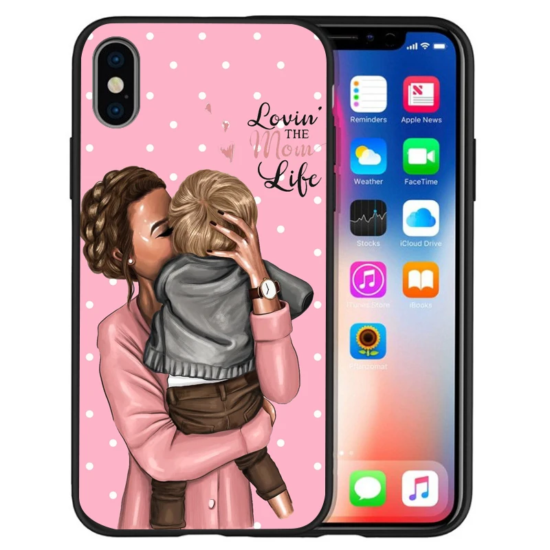 Чехол Super Mama Mouse для папы мамы и ребенка iphone 8 7 XS Max XR 6 Plus 5S SE мягкий чехол Etui|Бамперы|