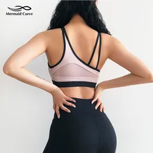 Новинка, спортивный бюстгальтер в стиле русалки, тонкий плечевой ремень, сексуальный, женский, дышащий, с дырочками, для бега, для спортзала, йоги, бюстгальтер, жилет