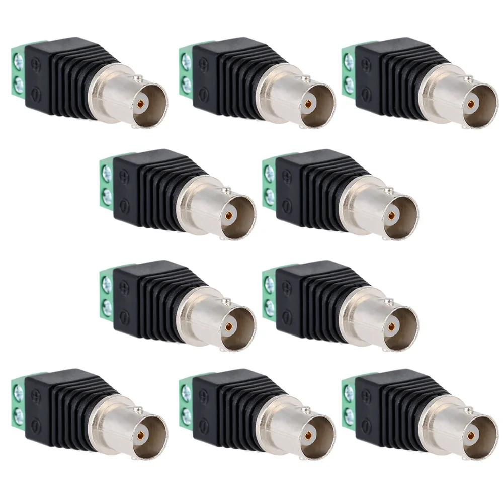 10pcs/pack BNC Female to AV Screw Terminal Block Connector kit for CCTV/DVR/AV Devices