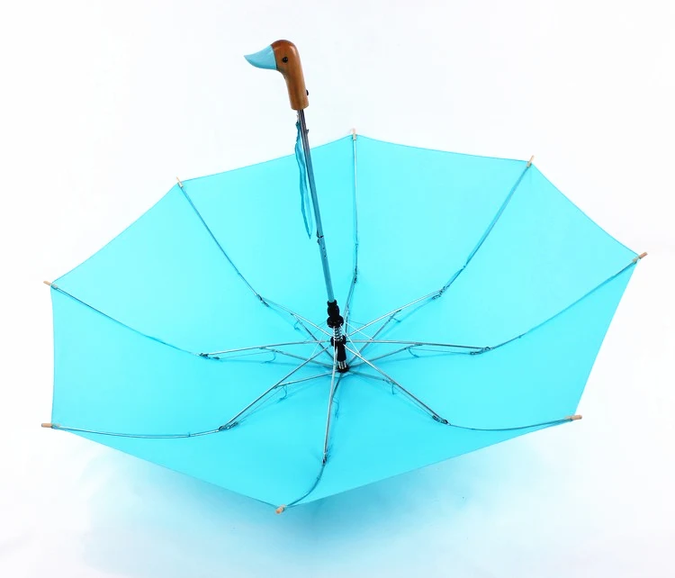 FGHGF милый деревянный утиный Зонт с ручкой, два складных зонта, Солнечный дождливый, двойной солнцезащитный зонт для женщин, леди, мужчин, подарки, автоматический