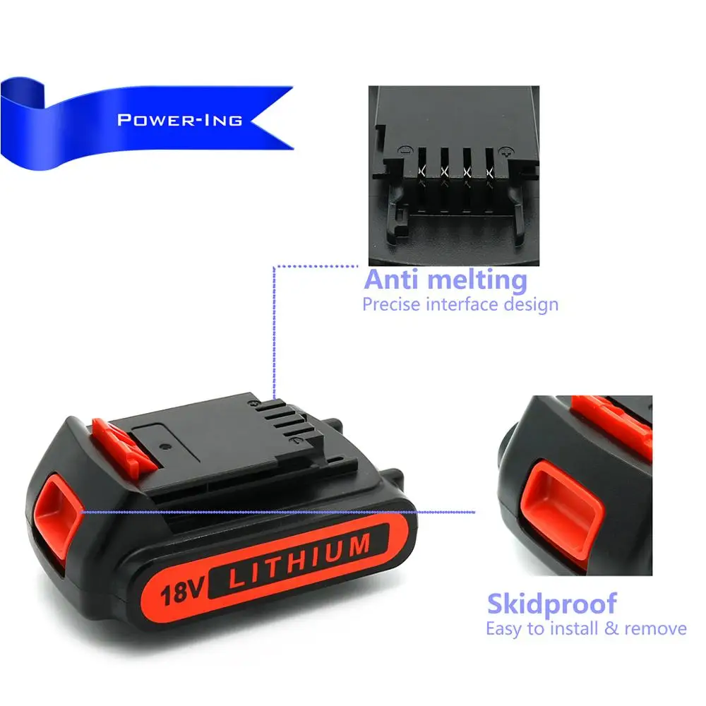 BD LBXR20 18В 2ah высокое качество литий ионная сменная батарея для Black Decker беспроводные
