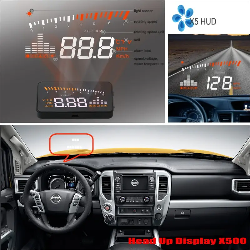 For Nissan Altima/Titan/Rogue/Juke 2010-2020 Car OBD HUD Head Up Display Driving Screen Projector Reflecting Windshield | Автомобили и