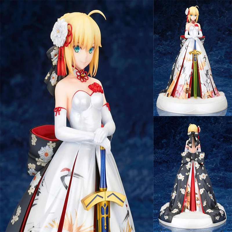 Saber Fate/Grand Order, сексуальное кимоно, фигурка, аниме, фигурка, раскрашенная саблей, модель, кукла, коллекционная фигурка, игрушка в подарок