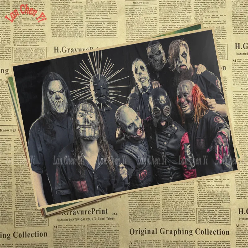 Slipknot Группа Музыка крафт-бумага плакат Винтаж Высокое качество печати рисунок ядро декоративная живопись