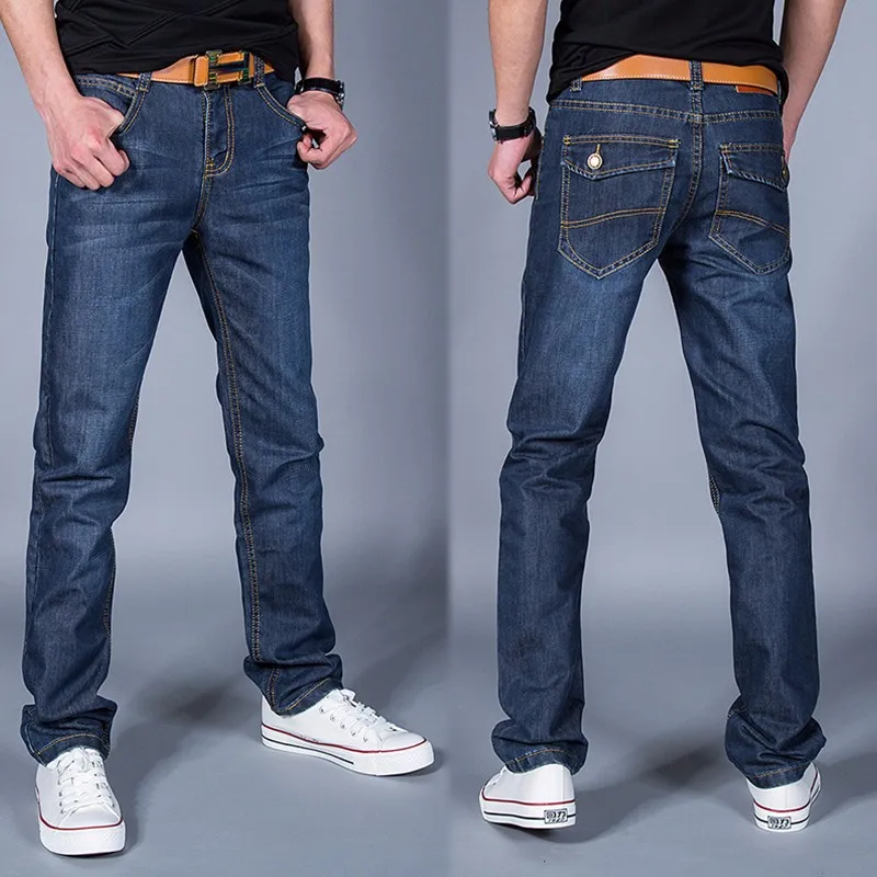 

Men's Big Size 28-40 Casual Brand Spring Straight Denim Jeans Man Trouser Cowboy Pant Male Cotton Jeans