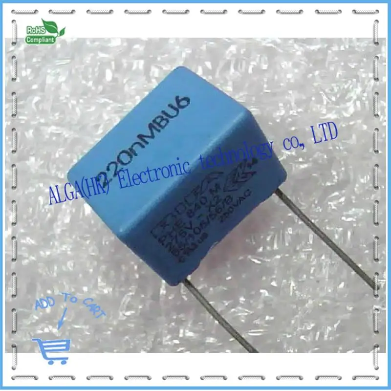 

PHE840 X2 safety film capacitor 0.22 uf 220 nf 224/275 vac P = 15 mm