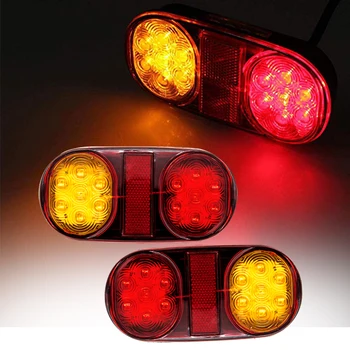 

2PCS 14 LED Car Trailer Caravan Rear Tail Light Brake Lamp Taillight Red Yellow