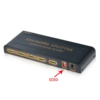

SGEYR HDMI 1.4 Splitter 1x4 4 Port HDMI Splitter 1 Input 4 Output with EDID support 4Kx2K 3D 1080p 2160P