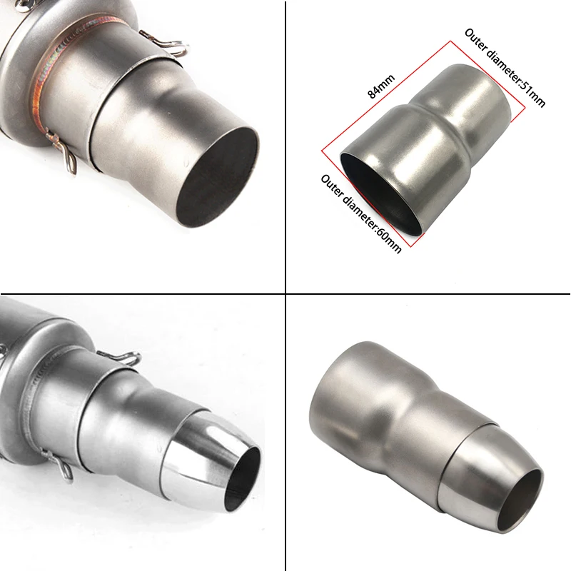 Мотоцикл 60 or51mm Мотокросс выхлопной адаптер выхлопной трубы разъем из нержавеющей стали 51-60 мм адаптер автомобильные аксессуары Универсальный