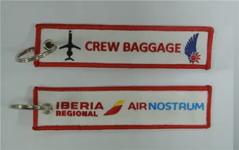 

Crew Baggage Iberia Regional Air Nostrum Customized OEM Fabric Keychains