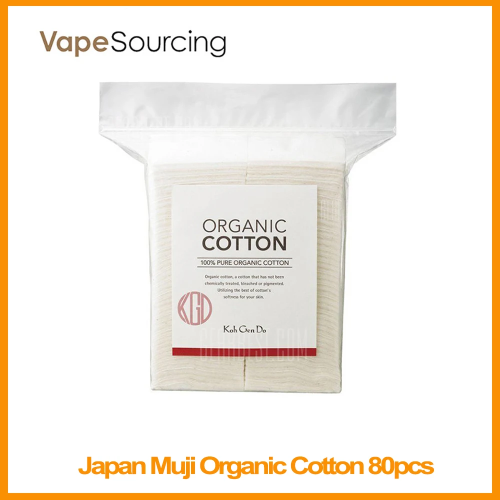 

80PCS Original Koh Gen Do Organic Cotton for Skincare For RDA/RTA/RDTA DIY Atomizer Coil Wick E-Cigarette