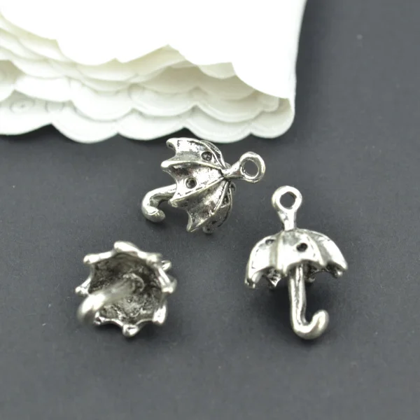 

15Pcs Antique Silver Zinc Alloy umbrella Charms Pendants Diy Jewelry Findings Accessories Wholesale 20*13mm 22114