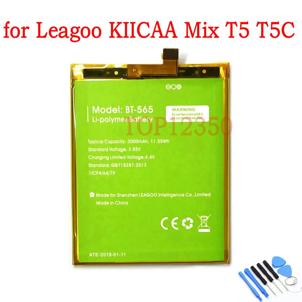 

Original 3.8V 3000mAh BT-565 Battery For Leagoo KIICAA Mix T5 T5C Mobile Phone