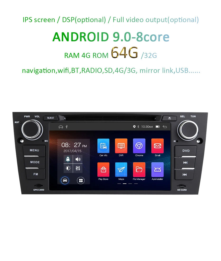 Top DSP IPS screen Android 9.0 4G RAM 64G ROM CAR GPS For BMW E90 E91 E92 E93 dvd player screen stereo radio multimedia navigation 2 Top DSP IPS screen Android 9.0 4G RAM 64G ROM CAR GPS For BMW E90 E91 E92 E93 dvd player screen stereo radio multimedia navigation 2