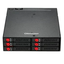 6 alloggiamenti Mobile Rack Backplane Supporto 2.5 ''SATA HDD SSD Hard Drive con Ventola Di Raffreddamento Armadio Hot-swap 6Gbps per PC 5.2