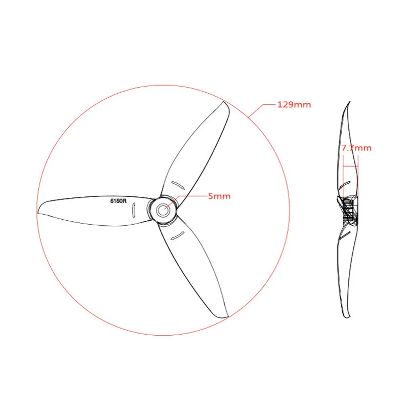 8 пар Смешанные Цвет Kingkong 5150 3 лезвия пропеллеры 5 дюймов Высота Effiencent PC опора для RC Drone запасных Запчасти FPV системы Quadcopter весло