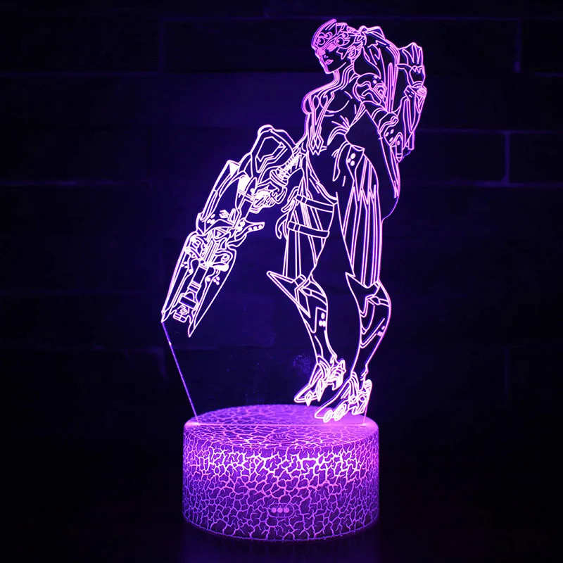 OW 7 цветов меняющаяся Настольная Лампа для проектора USB светильник Led Overwatch Reaper Hanzo Genji mcchini экшн-фигурка светящиеся игрушки