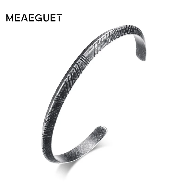 

Meaeguet Vintage Totem Style Viking Bracelet & Bangle Retro Stainless Steel Bracelets For Women Men Pulseras Hombre Jewelry