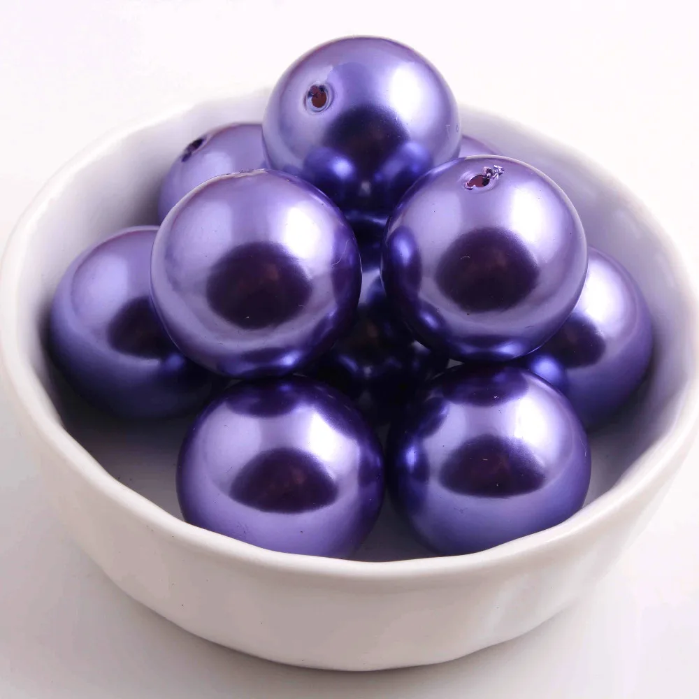 

Kwoi vita 20mm Chunky Fashion A64 100pcs a lot , Loose Imitation Plastic Pearl for Chunky Beads Jewelry