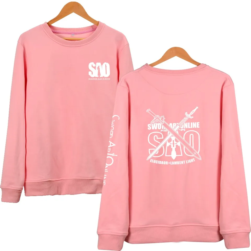 

2018 Sword Art Online anime Hoodies men/women High Quality Cotton Hip Hop Sweatshirt men/women Streetwear Style Clothes XXS-4XL