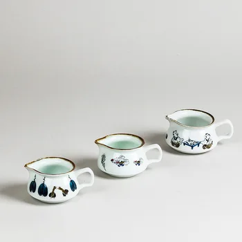 

Hand-Painted Ceramic Fair Cup Public cup Imitation Antique tea cup set Pigmented Kung fu tea sea Chinese ink style porcelain