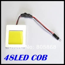 6 Вт COB Чип автомобилей Панель 48 Светодиодный светодиодный интерьер автомобиля свет T10 купол с фестонами BA9S адаптер 12В Автомобильный светодиодный Панель