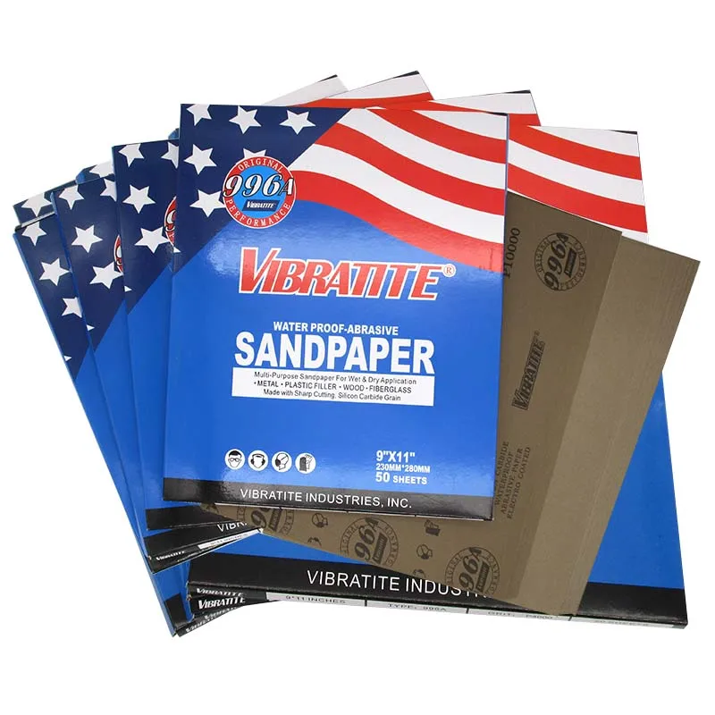 5sheets 9"x11" Waterproof Sandpaper Disc Abrasive Paper for Wet/Dry sanding 