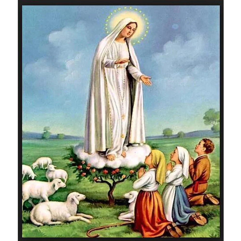 

New DIY 5D Diamond painting cross stitch Round Stone Needlework DIY Diamond Embroidery People Religion Home Decor KL101