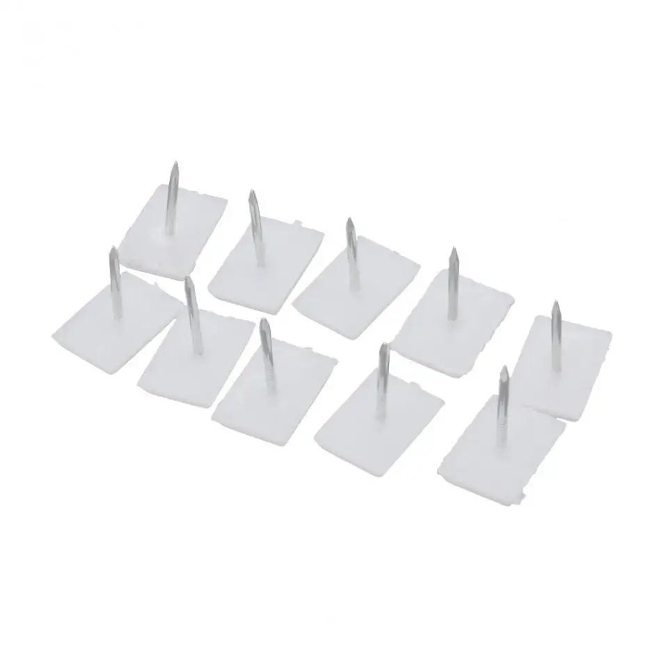 Rectangle Plastic Furniture Glides Table Chair Leg Nail Floor Protector Pads