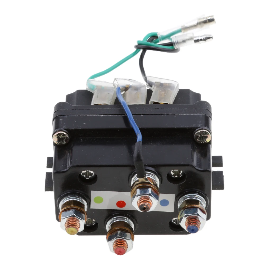 

12V 500A Winch Solenoid Contactor Relay For 9500lbs-17000lbs ATV UTV 4WD 4x4 Winches Replacement 80mm*7.5mm*40.5mm