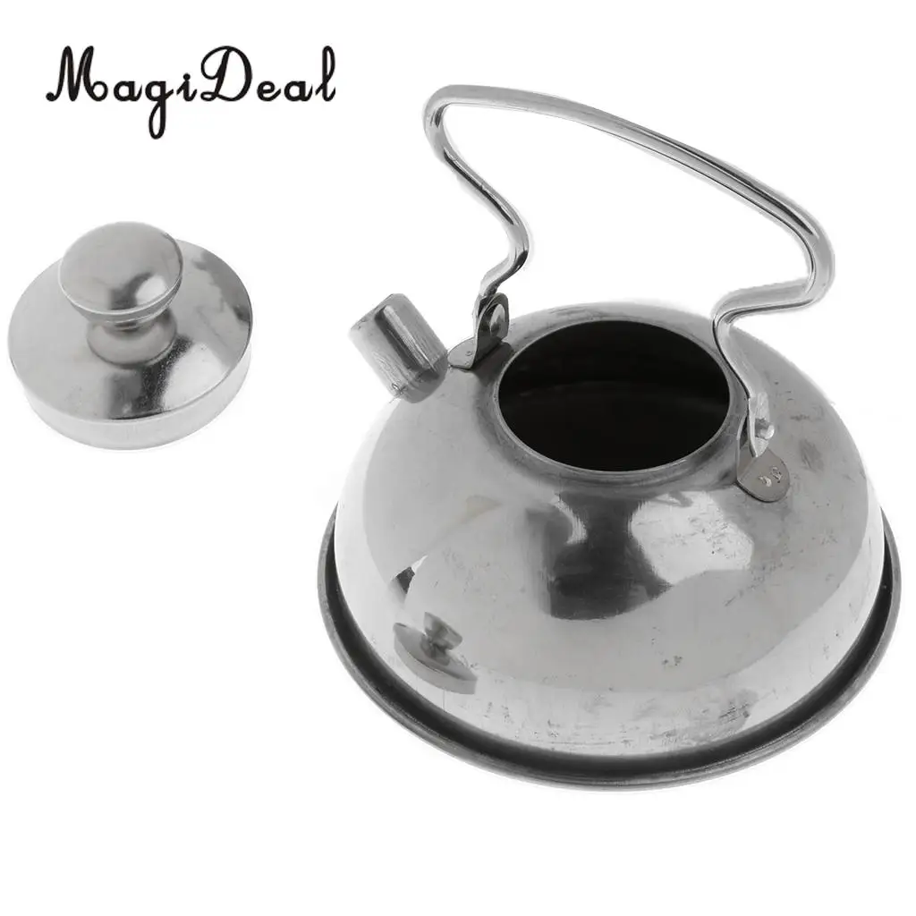 MagiDeal Hot Sale 1Set Stainless Steel Tea Kettle Kitchen Kitchen Cooking Cookware Kids Children Pretend Play Toy