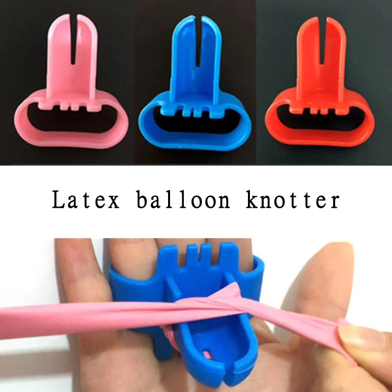 

New 1pcs High quality Air Balloon knotter latex balloon fastener easily knot wedding party balloon accessories Color random