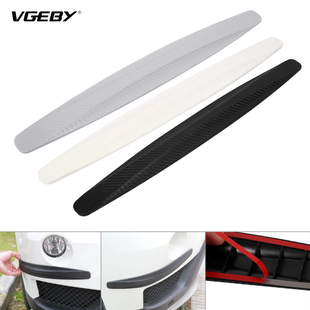 2018 New 1 Pair Carbon Fiber Front&ampRear Bumper Protector Corner Guard Scratch Sticker Black/White/Gray | Автомобили и