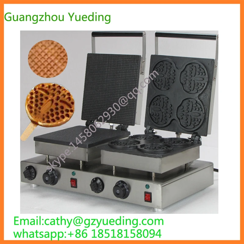 

Stainless steel circle and smiling face Taiyaki grill ice cream waffle cone dog maker