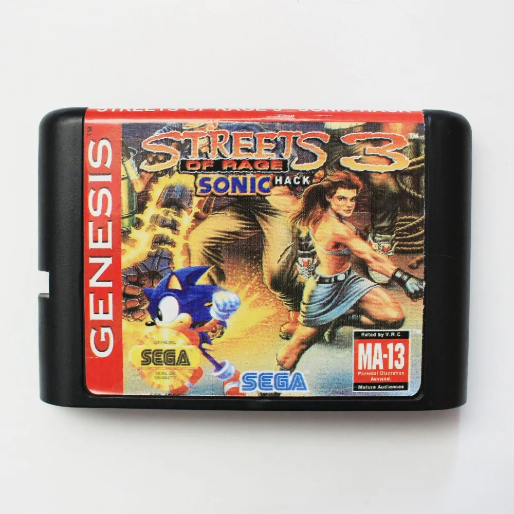 

Streets Of Rage 3 Sonic Hack 16 Bit MD Game Card For Sega Mega Drive For Genesis