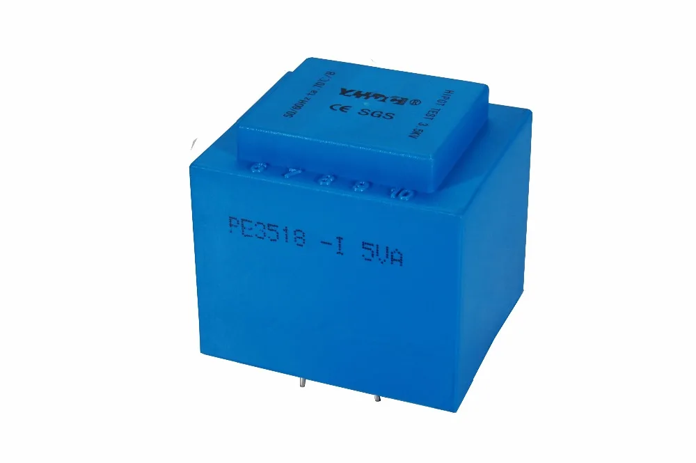 Инкапсулированный трансформатор YHDC PE3518 I Power 5VA 230 В/2*12 В для изоляционного
