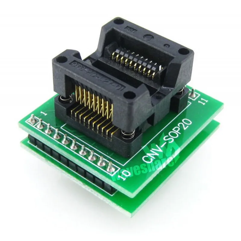 Waveshare SOP20 TO DIP20 OTS-20-1.27-01 Enplas IC α׷  Test Socket for SOP8-SOP20 SO8-SO20 Package