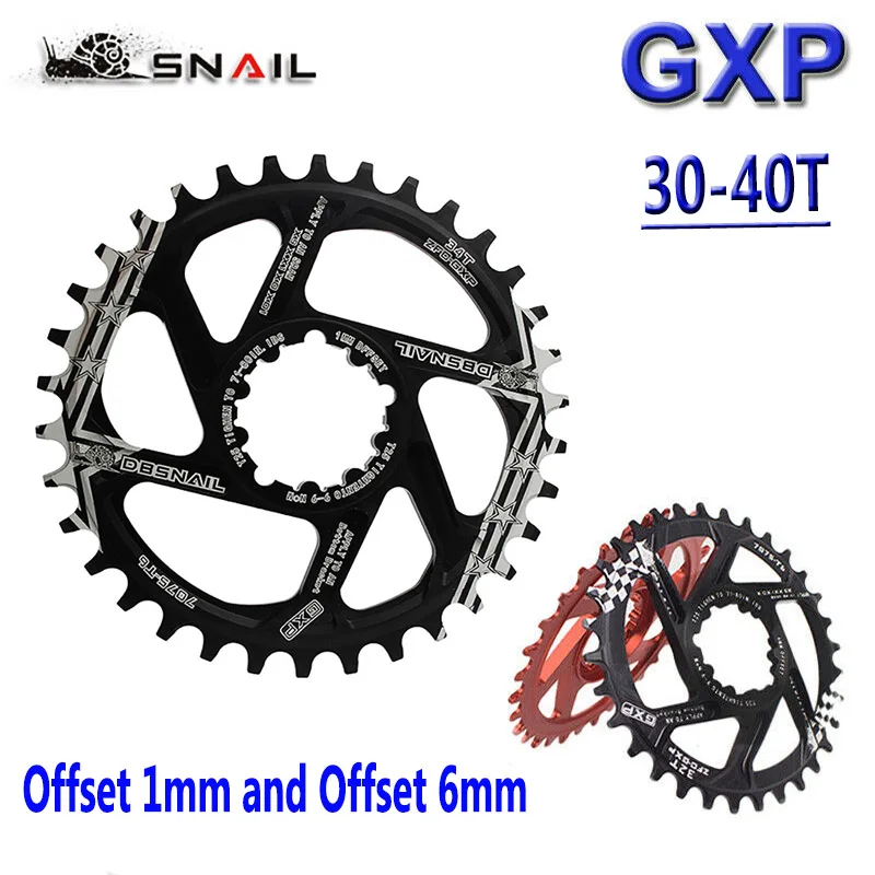 

SNAIL GXP Bike Chain Ring MTB Narrow Wide Bicycle Chainring Aluminum Single road Bike Parts Chain Wheel for 9/10/11/12 Speed