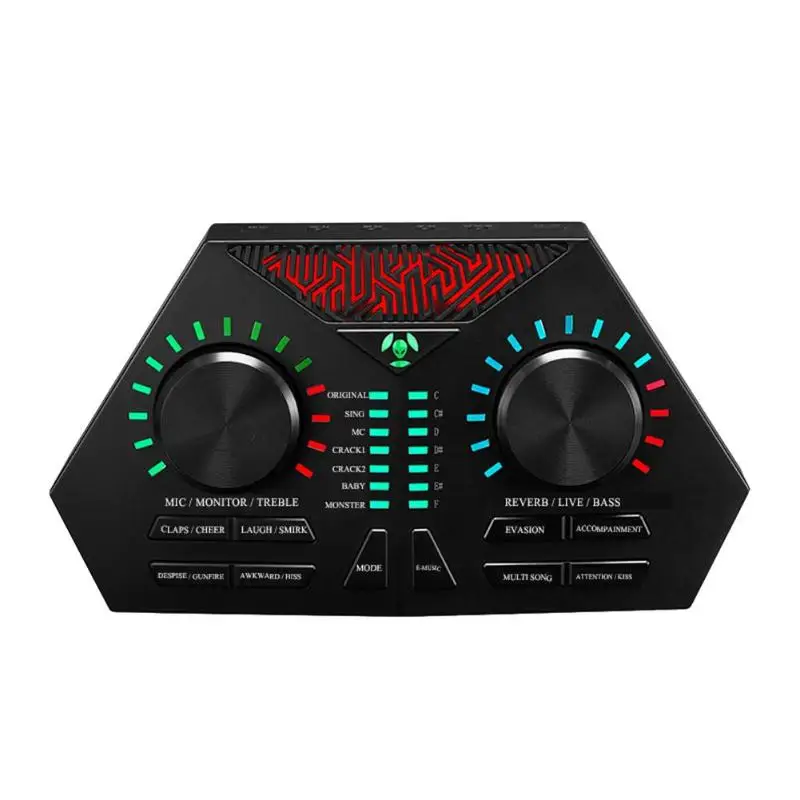 

Live Broadcast Sound Card External USB Headset Singing Microphone Broadcasting Sounds Card with Audio Cables for mobile phone