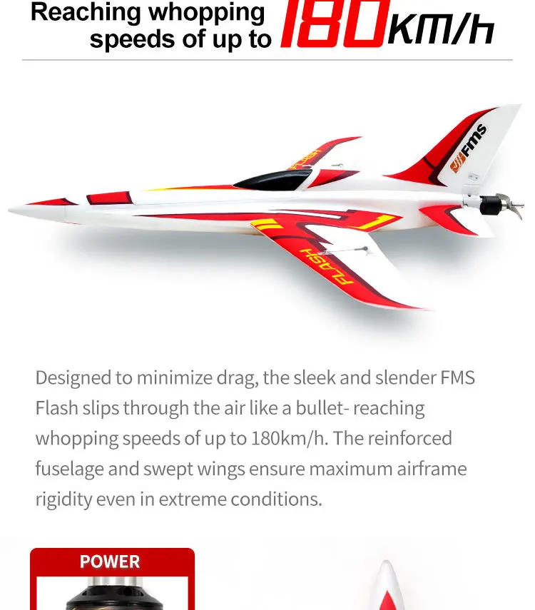 Радиоуправляемый самолет FMS Plane 850 мм Flash Racing Racer высокая скорость до 180 км/ч FPV готов с гироскопом балансировочная модель самолет для хобби Avion