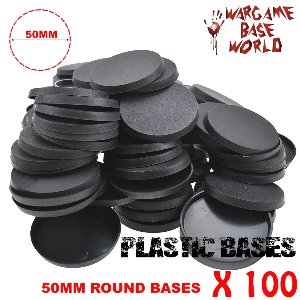 

100 pcs 50mm Round Plastic bases for zhanchui miniatures